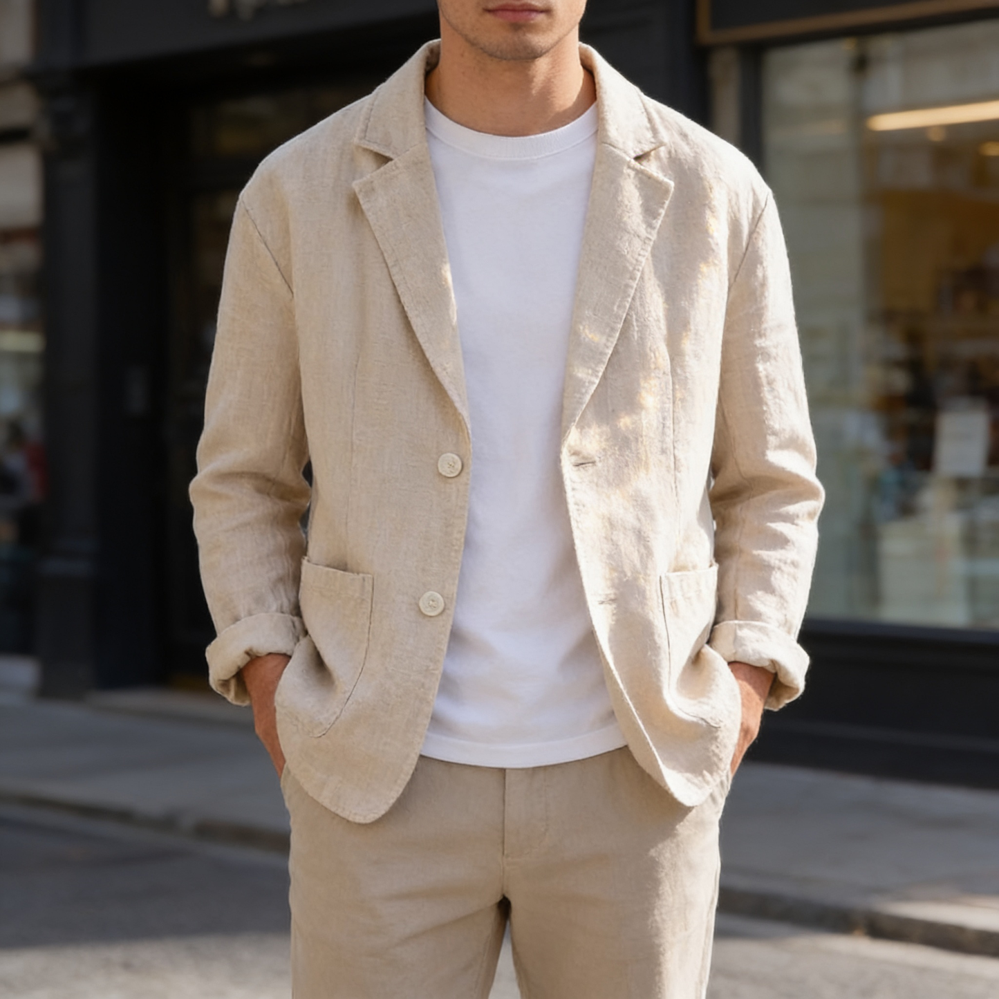 Men's Lightweight Linen Jacket