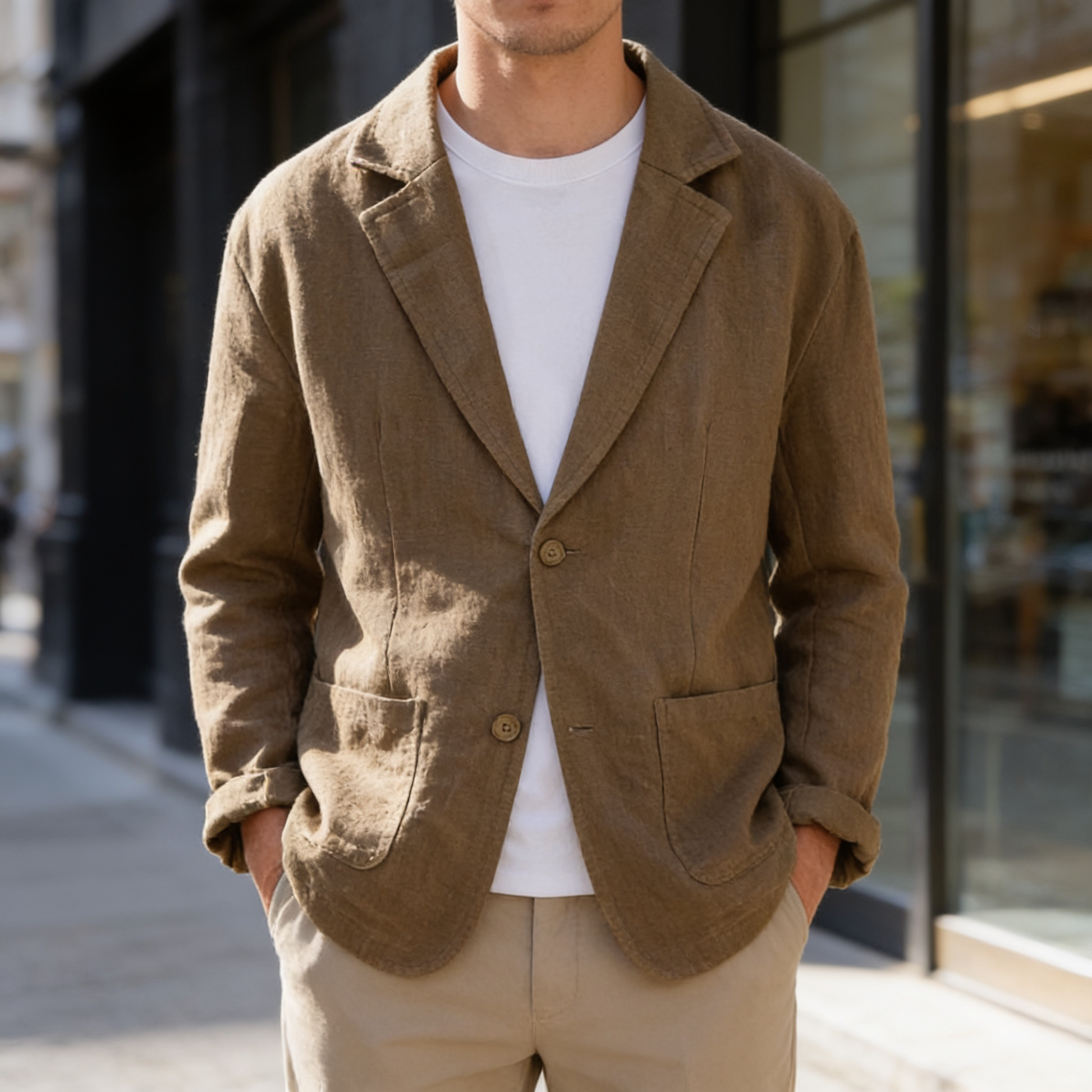 Men's Lightweight Linen Jacket