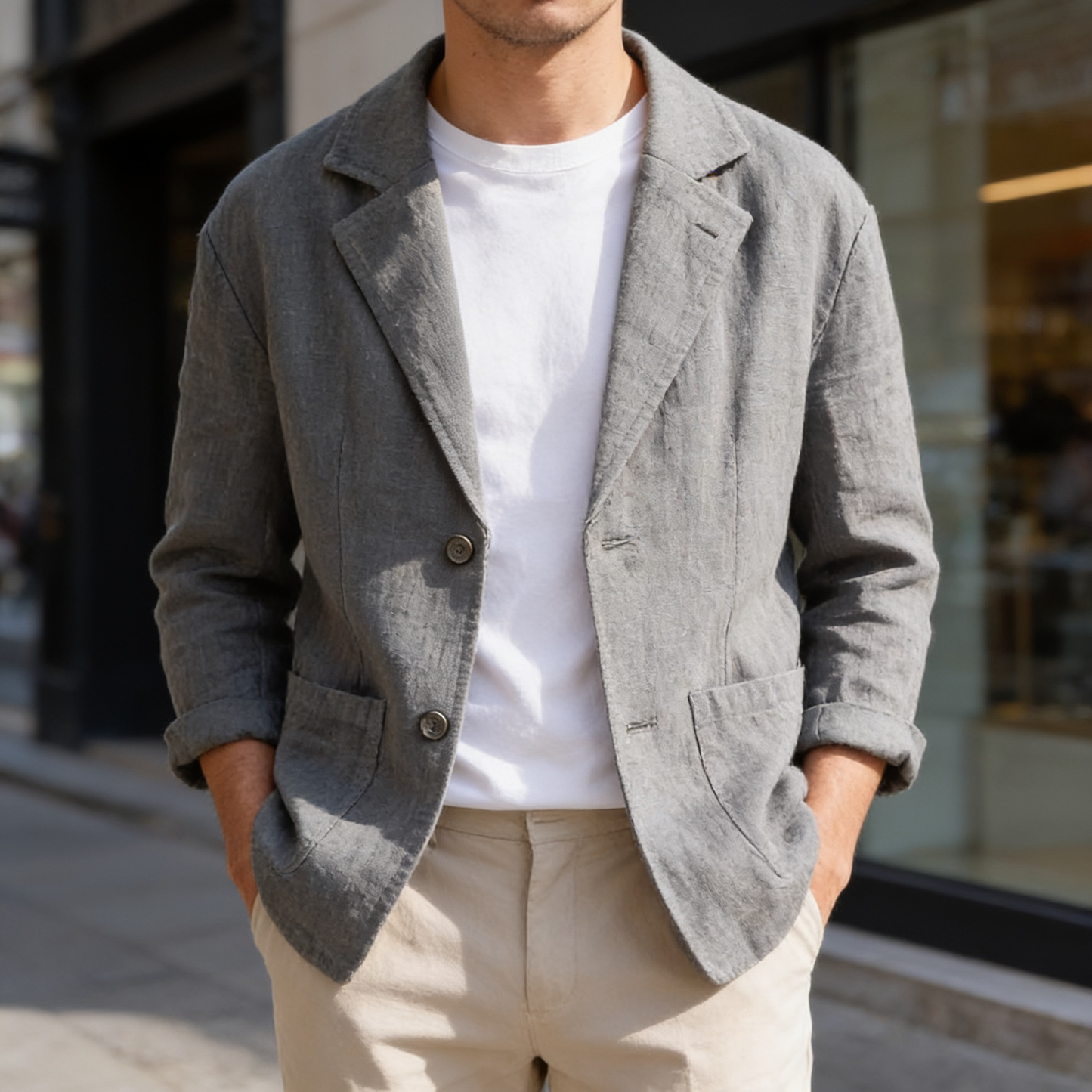 Men's Lightweight Linen Jacket
