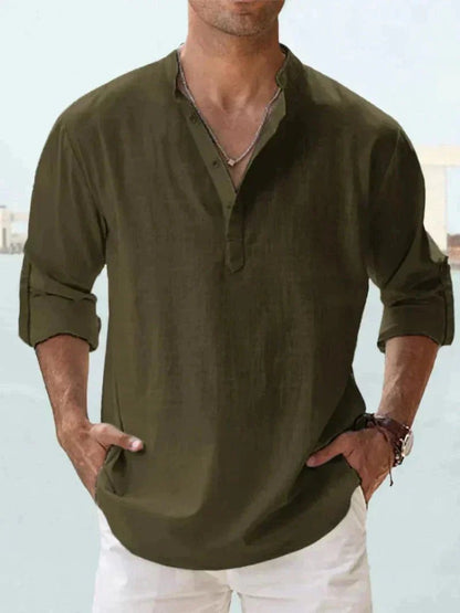 Men's Lightweight Linen Shirt for Summer Comfort