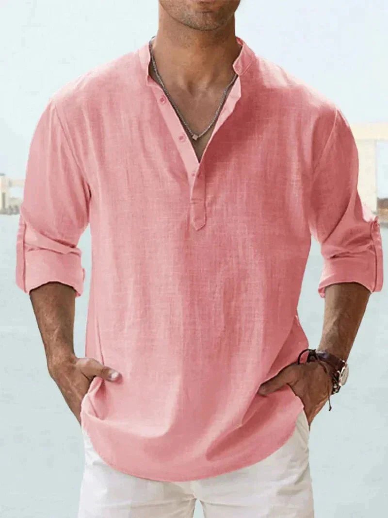 Men's Lightweight Linen Shirt for Summer Comfort