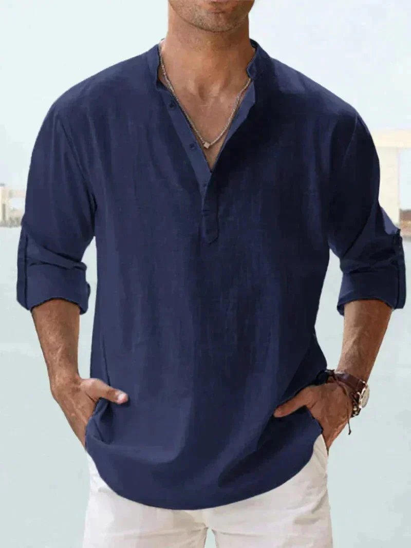 Men's Lightweight Linen Shirt for Summer Comfort