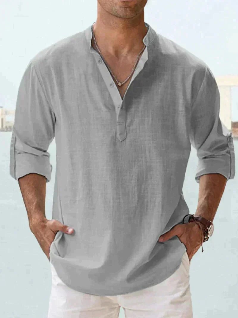 Men's Lightweight Linen Shirt for Summer Comfort