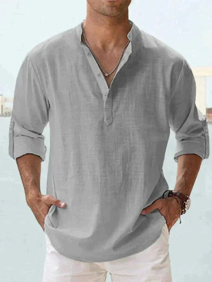 Men's Lightweight Linen Shirt for Summer Comfort