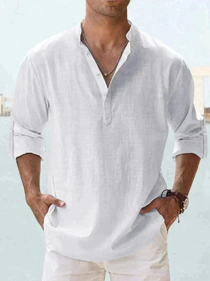 Men's Lightweight Linen Shirt for Summer Comfort