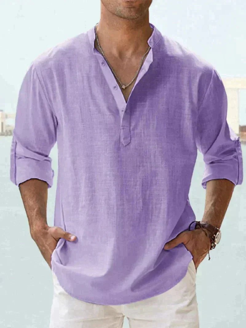Men's Lightweight Linen Shirt for Summer Comfort
