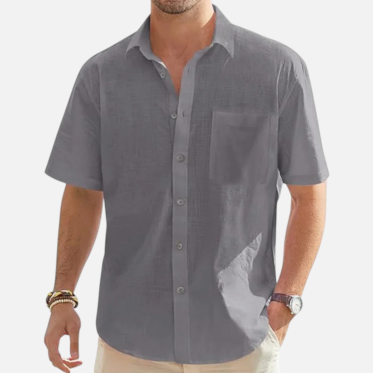 Men's Lightweight Short Sleeve Beach Shirt
