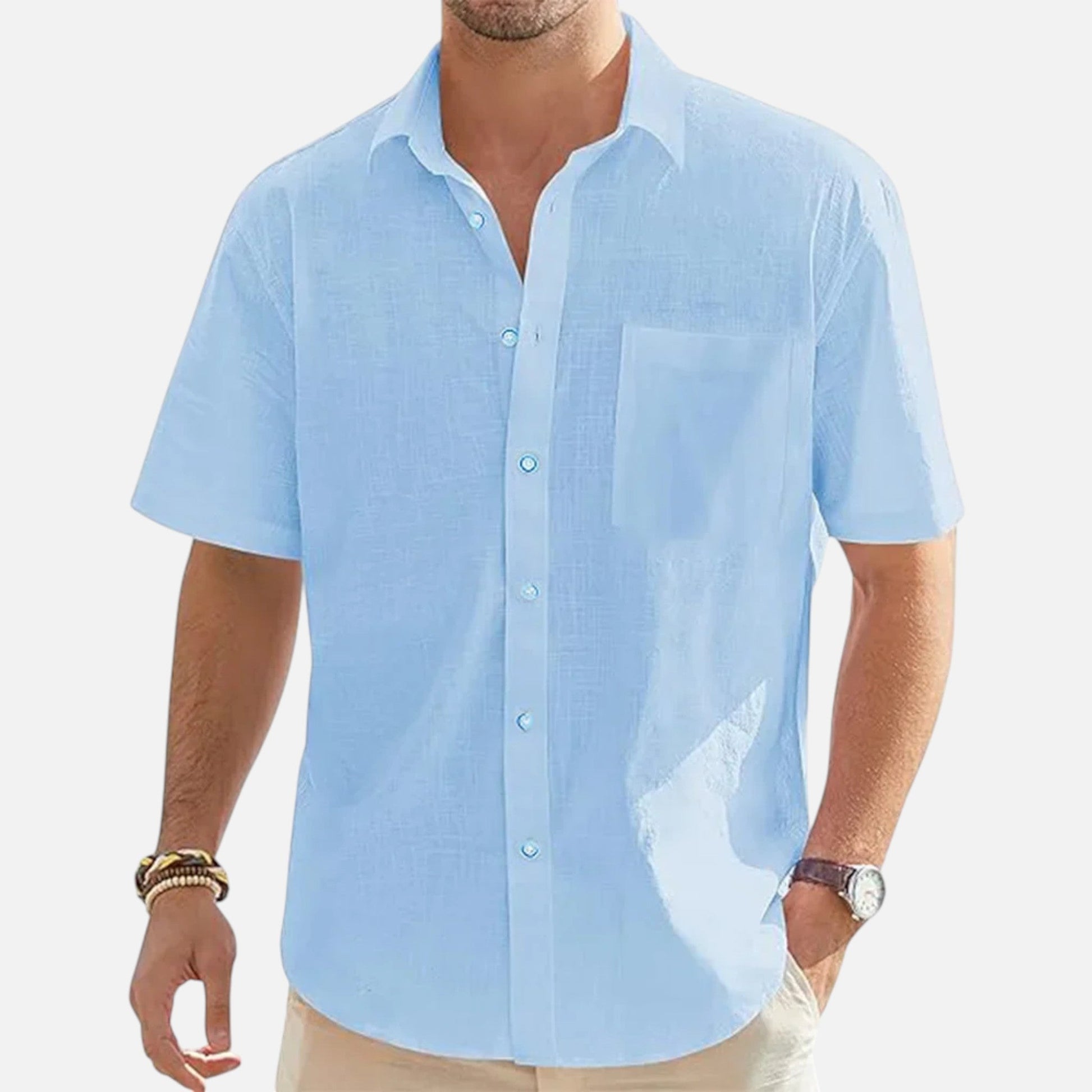 Men's Lightweight Short Sleeve Beach Shirt