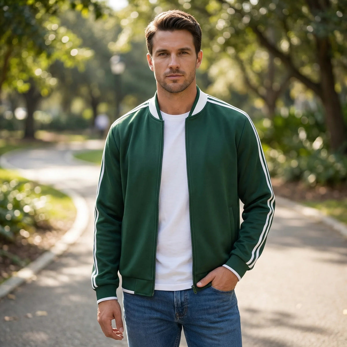 Men's Lightweight Stand-Up Collar Jacket