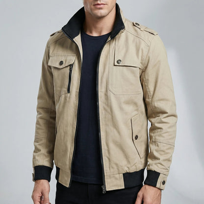 Men's Lightweight Summer Jacket with Zipper and Breathable Fabric