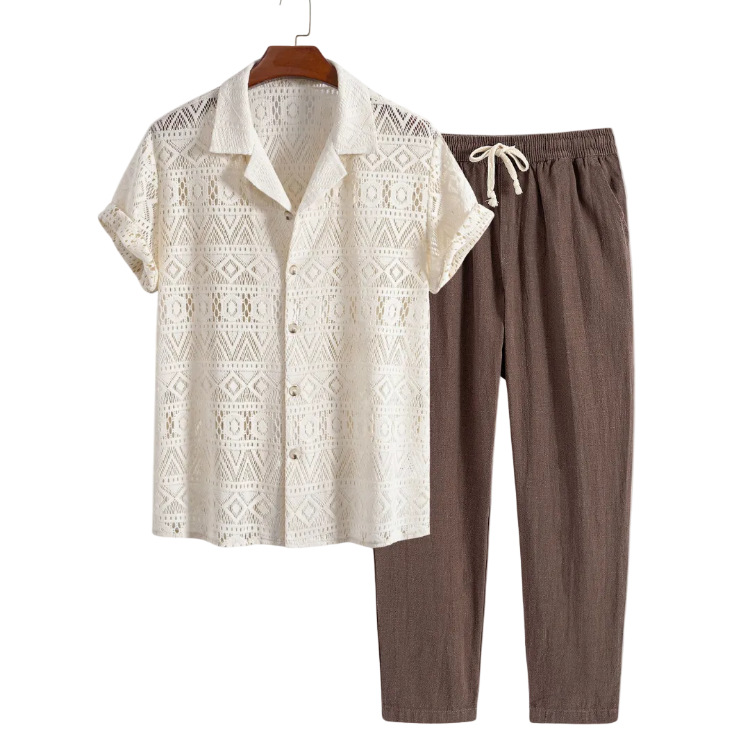 Men's Lightweight Textured Summer Set