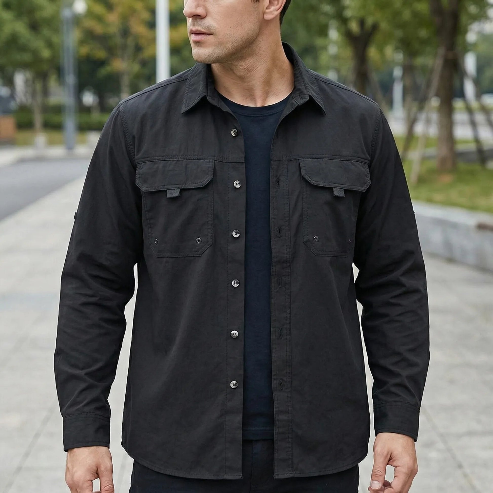 Men's Lightweight Transitional Overshirt Jacket