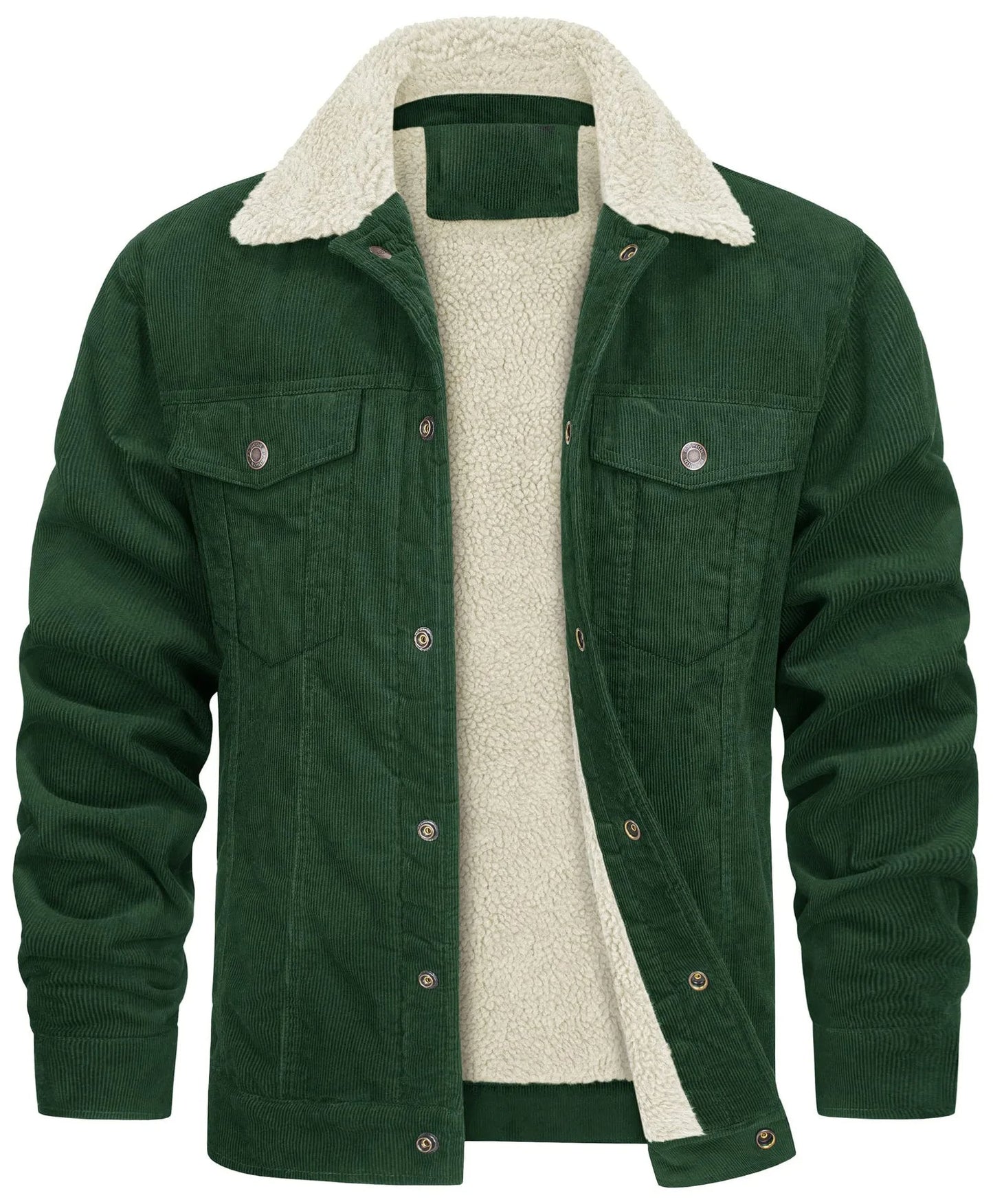 Men's Lined Corduroy Jacket with Sherpa Collar