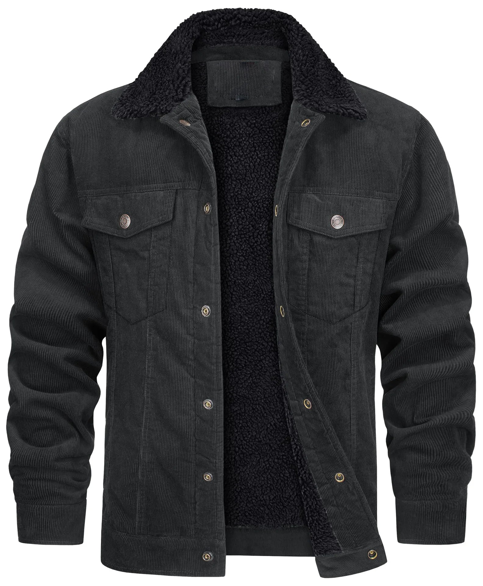 Men's Lined Corduroy Jacket with Sherpa Collar