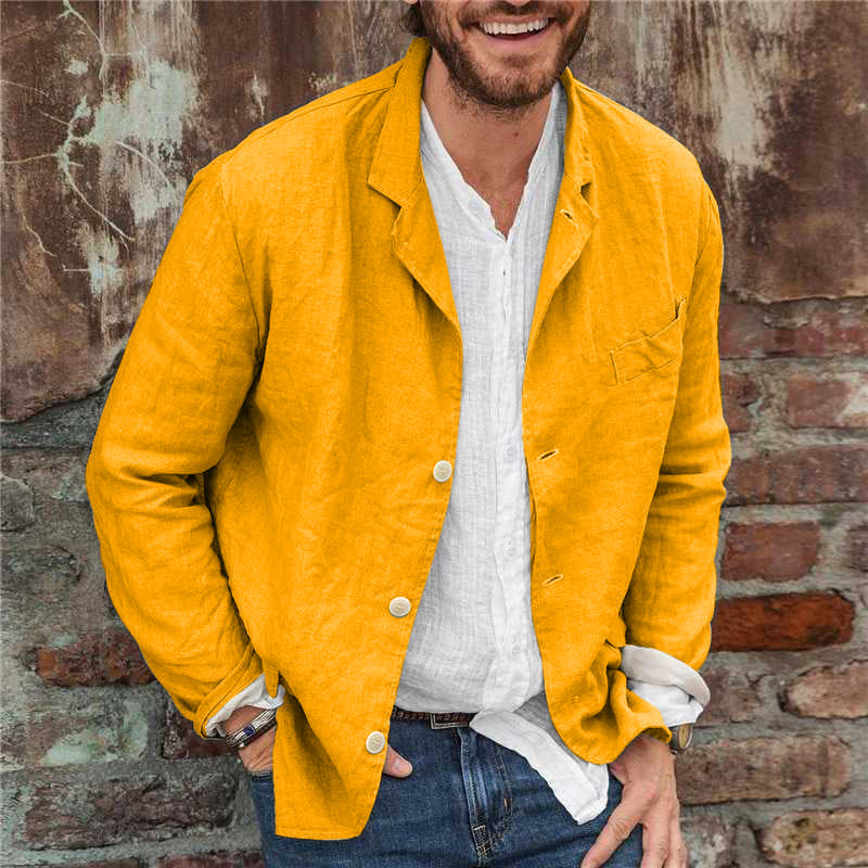 Men's Linen Blazer Jacket for Casual and Formal Wear