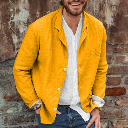 Men's Linen Blazer Jacket for Casual and Formal Wear