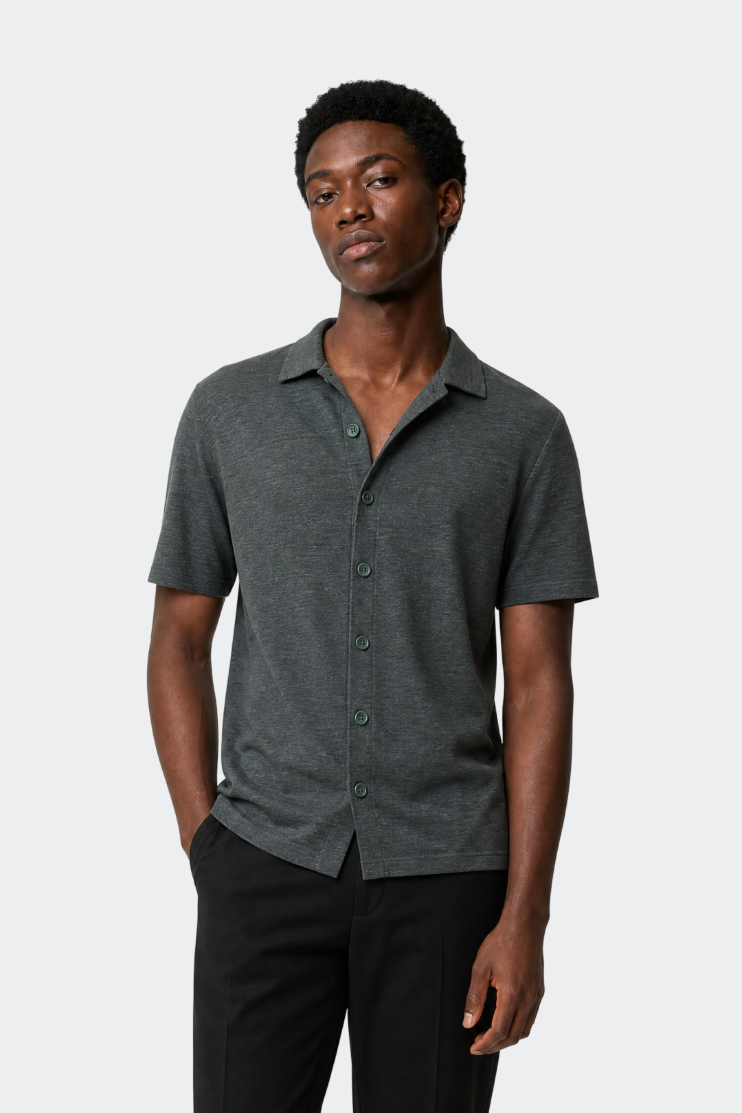 Men's Linen Blend Knitted Shirt