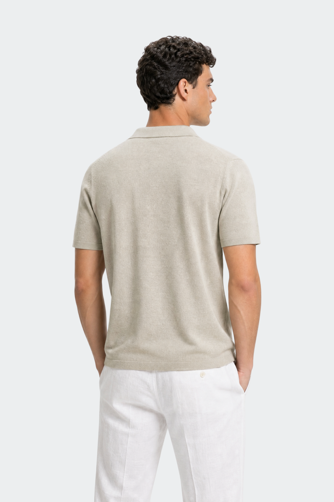 Men's Linen Blend Knitted Shirt