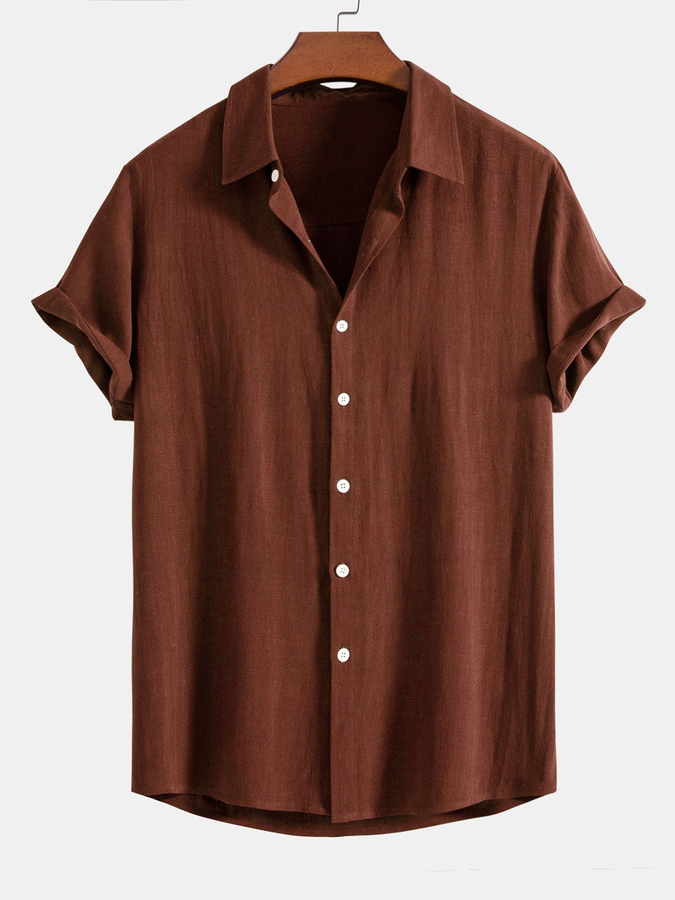 Men's Linen Button-Up Shirt