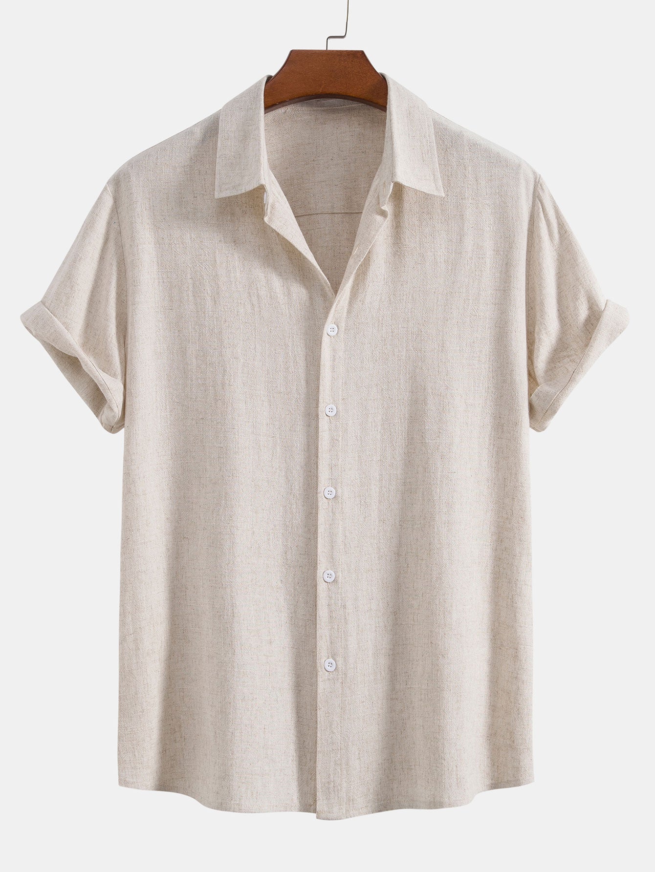 Men's Linen Button-Up Shirt
