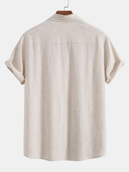 Men's Linen Button-Up Shirt