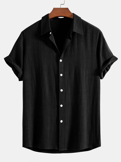 Men's Linen Button-Up Shirt