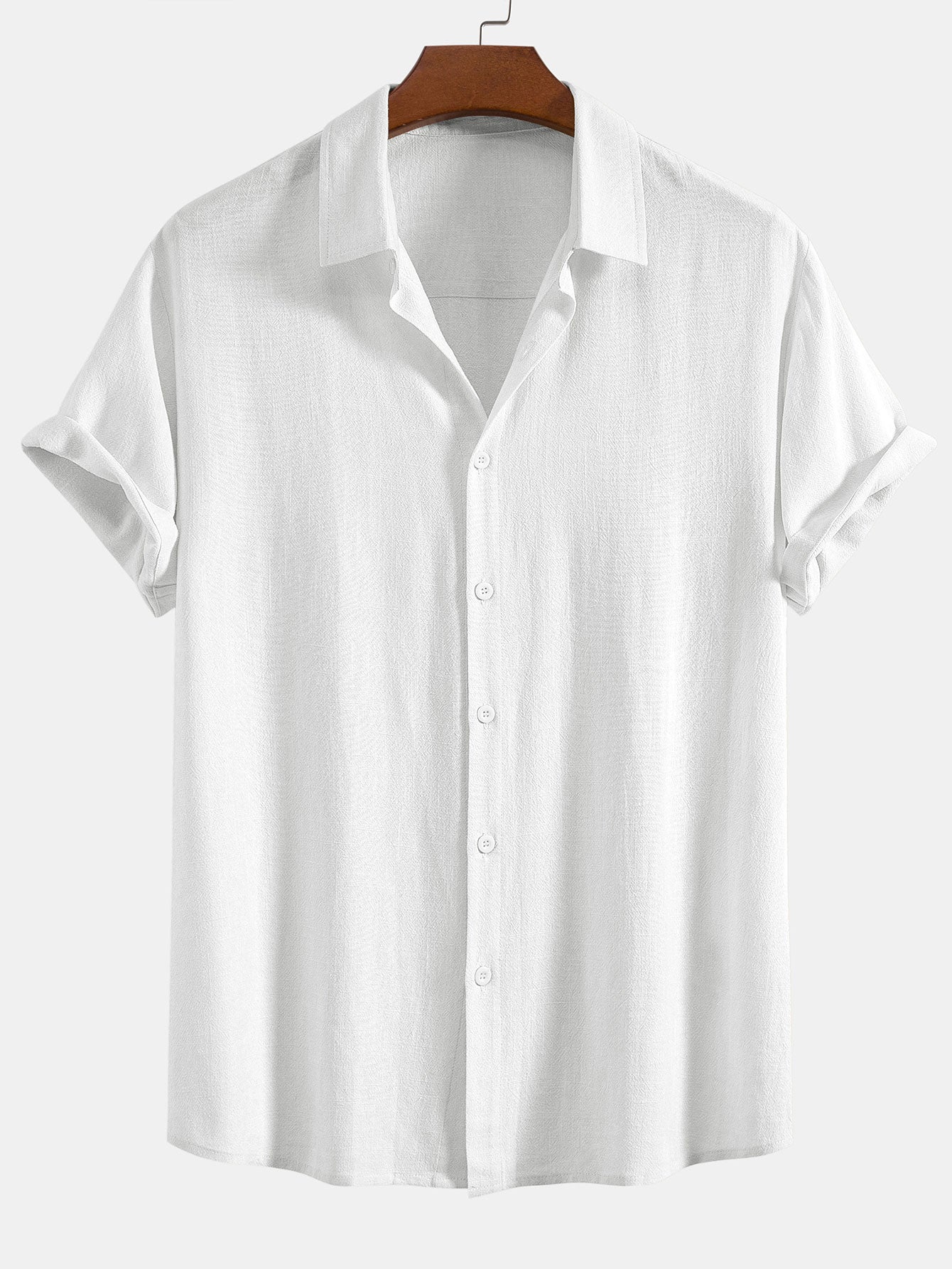Men's Linen Button-Up Shirt
