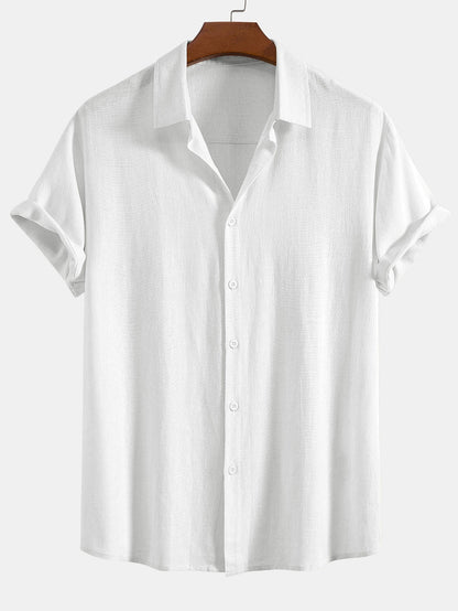 Men's Linen Button-Up Shirt