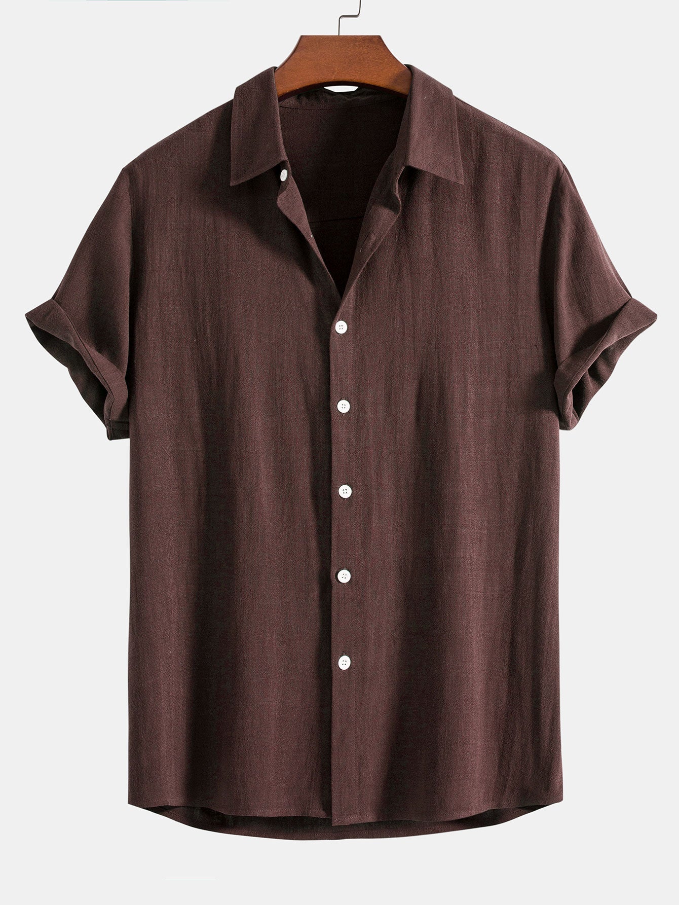 Men's Linen Button-Up Shirt