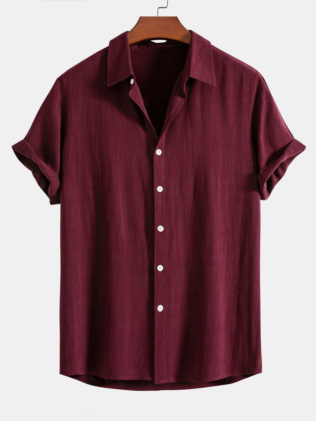 Men's Linen Button-Up Shirt