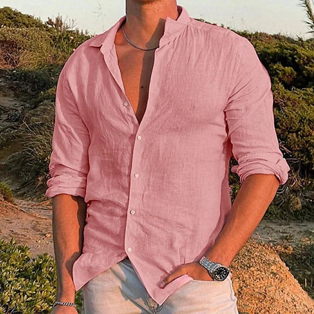 Men's Linen Casual Shirt for Summer Days