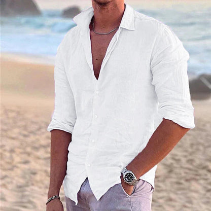 Men's Linen Casual Shirt for Summer Days