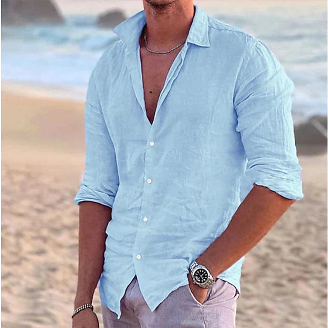 Men's Linen Casual Shirt for Summer Days