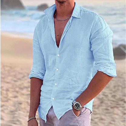 Men's Linen Casual Shirt for Summer Days