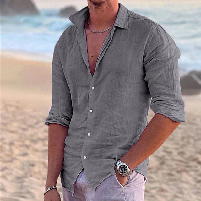 Men's Linen Casual Shirt for Summer Days