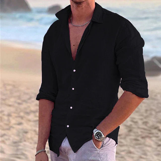 Men's Linen Casual Shirt for Summer Days