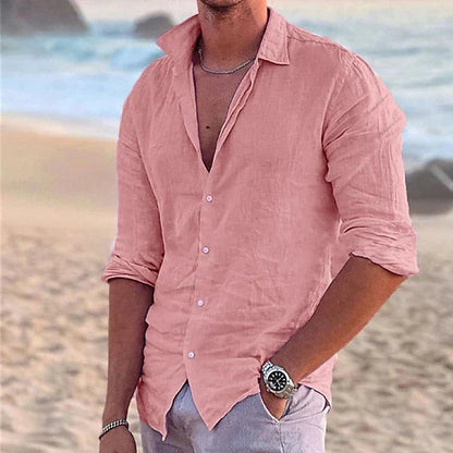 Men's Linen Casual Shirt for Summer Days