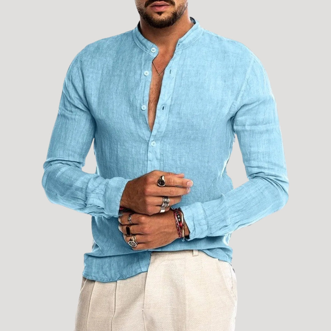 Men's Linen Long Sleeve Shirt