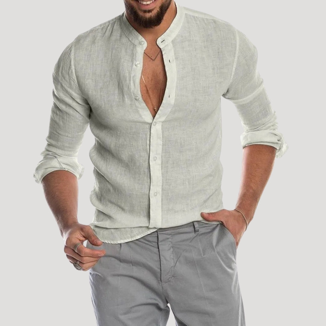 Men's Linen Long Sleeve Shirt