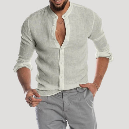 Men's Linen Long Sleeve Shirt