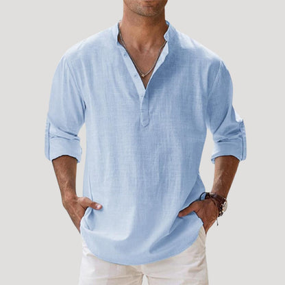 Men's Linen Long Sleeve Shirt