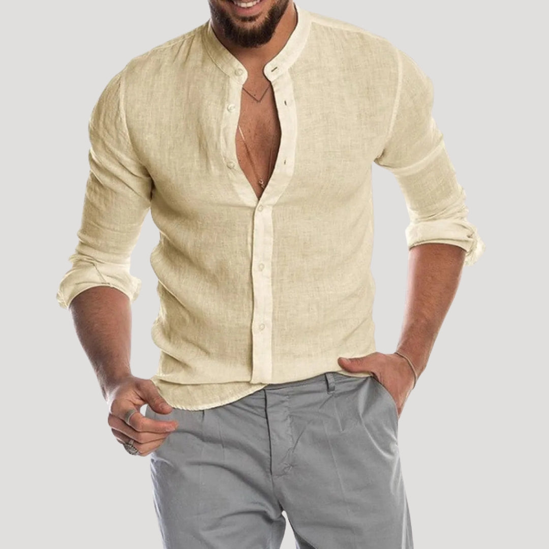 Men's Linen Long Sleeve Shirt