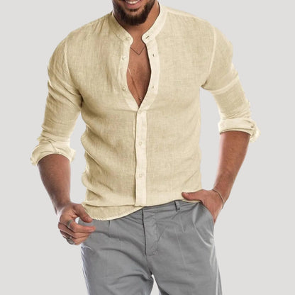 Men's Linen Long Sleeve Shirt