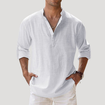 Men's Linen Long Sleeve Shirt