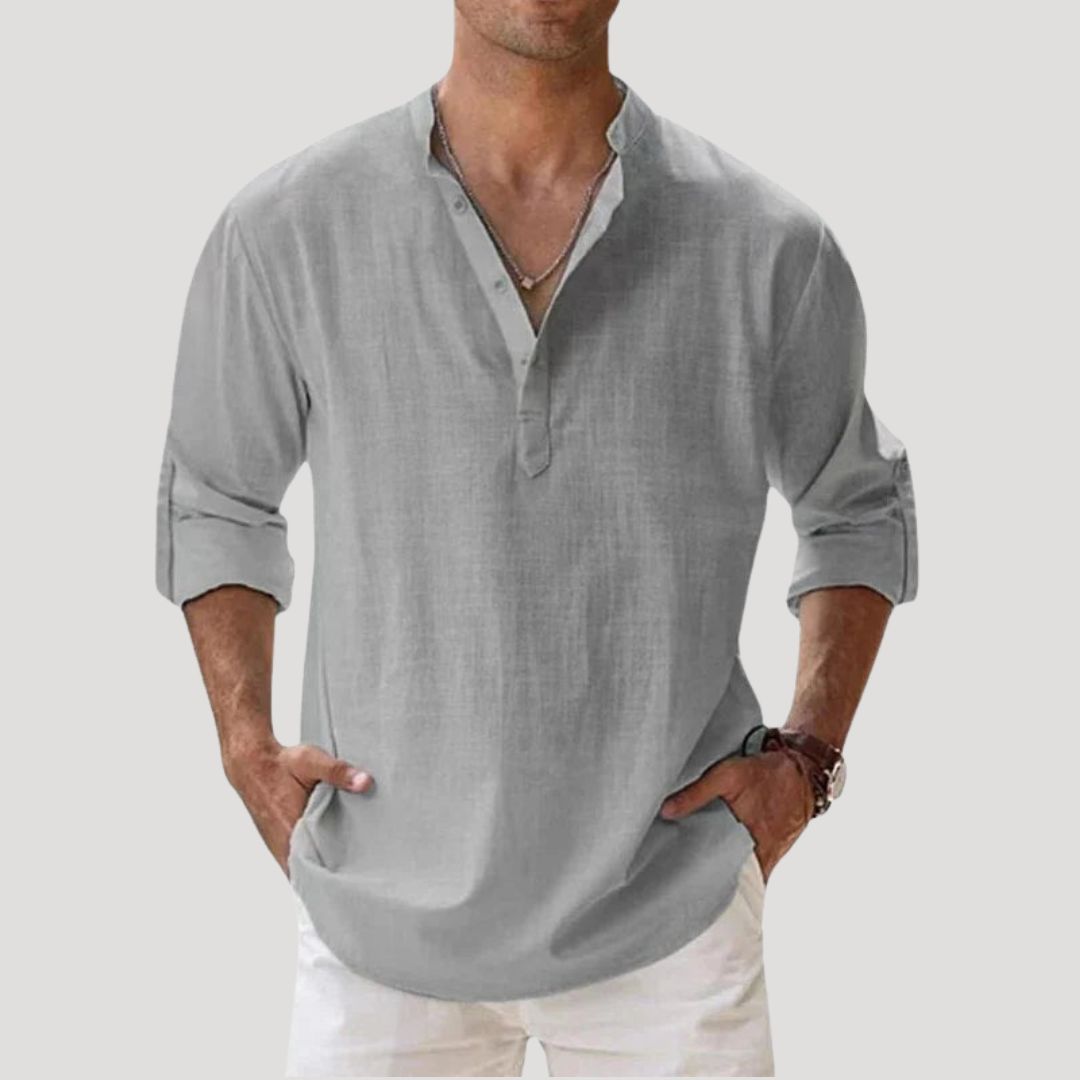 Men's Linen Long Sleeve Shirt
