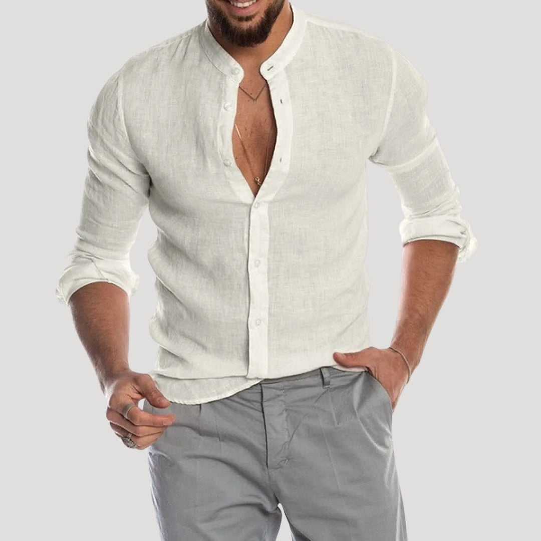 Men's Linen Long Sleeve Shirt