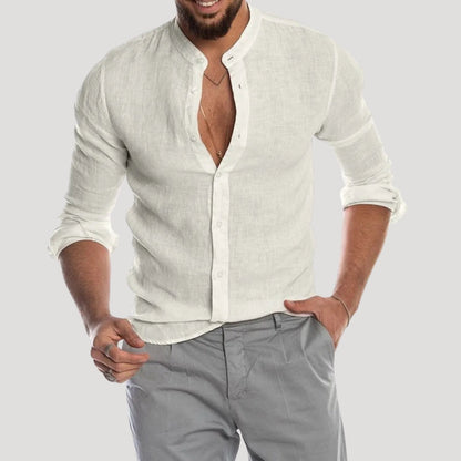 Men's Linen Long Sleeve Shirt