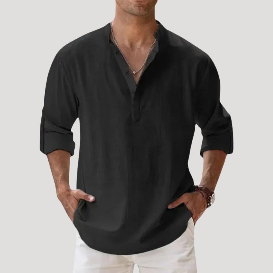 Men's Linen Long Sleeve Shirt