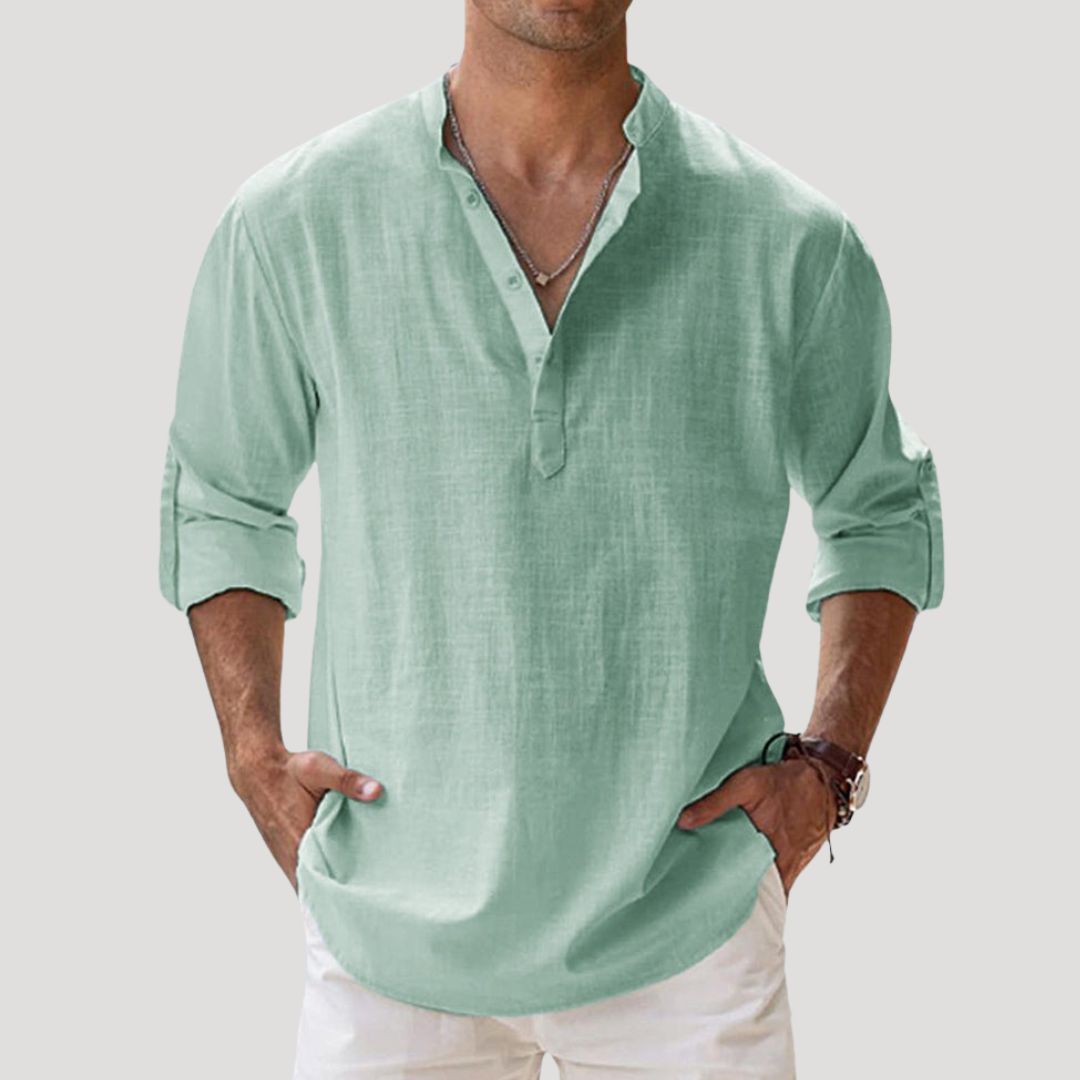 Men's Linen Long Sleeve Shirt