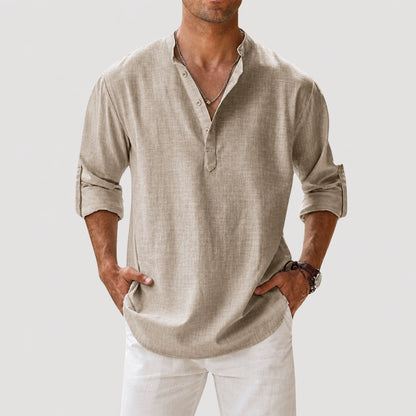 Men's Linen Long Sleeve Shirt